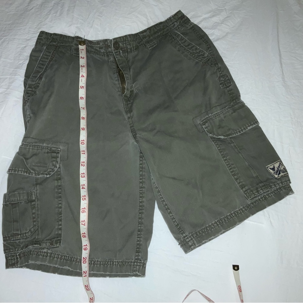 Kids Olive Cargo Shorts‎